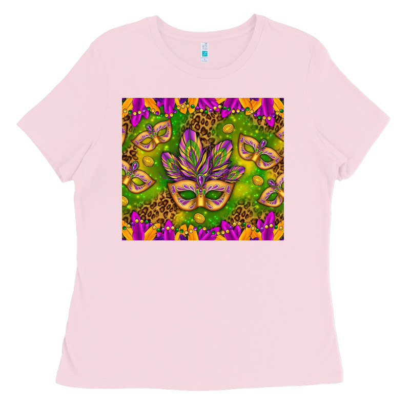 Mardi Gras Masks And Coins Tumbler Ladies Tee by HowdyJamesFarm | Teevron