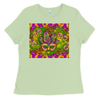 Matcha Mardi Gras masks and coins tumbler Ladies Tee - HowdyJamesFarm