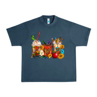 Midnight Navy Teacher Coffee Cups Urban Heavy Tee - FaDigitalArtStudio