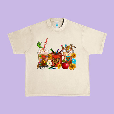 Teacher Coffee Cups Urban Heavy Tee Designed By Fadigitalartstudio