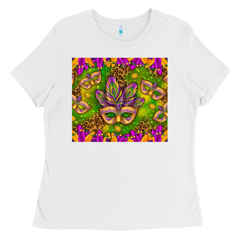 Mardi Gras Masks And Coins Tumbler Ladies Tee by HowdyJamesFarm | Teevron