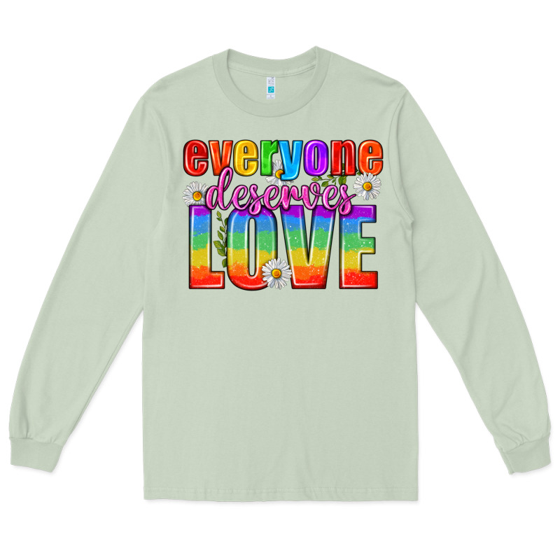 Everyone Deserves Love Pride Lgbtq Long Sleeve Tee by BundleAndBundleShop | Teevron