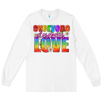 White Everyone Deserves Love Pride Lgbtq Long Sleeve Tee - BundleAndBundleShop