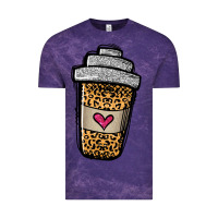 Cloud Purple leopard glitter coffee cup Vintage Tee - Jasminsmagicworld