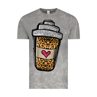 Cloud Rock leopard glitter coffee cup Vintage Tee - Jasminsmagicworld