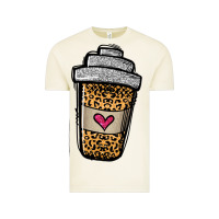 Vintage Arctic leopard glitter coffee cup Vintage Tee - Jasminsmagicworld