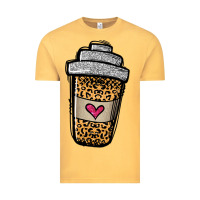 Vintage Mustard leopard glitter coffee cup Vintage Tee - Jasminsmagicworld