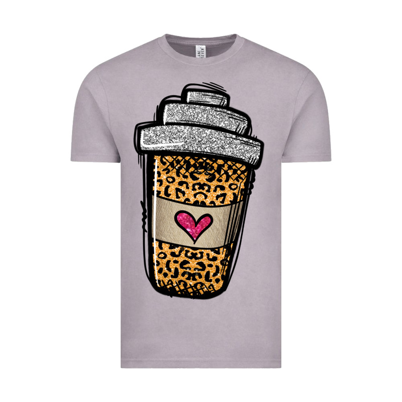 Leopard Glitter Coffee Cup Vintage Tee by Jasminsmagicworld | Teevron