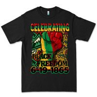 Black celebrating black freedom 6 19 1865 juneteenth Premium Tee - CowGirlArtShop