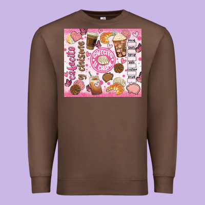 Cafecito Y Chisme Premium Sweatshirt Designed By Jahusdesignshop