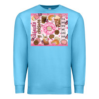 Ocean Blue cafecito y chisme Premium Sweatshirt - JahusDesignShop