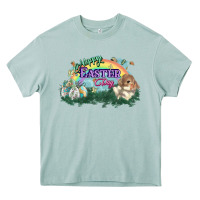 Arona Happy Easter Day rainbow Heavy Core Tee - HowdyJamesFarm