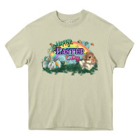 Mossy Happy Easter Day rainbow Heavy Core Tee - HowdyJamesFarm
