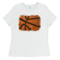 Basketball Leopard Glitter Background Ladies Tee | Teevron