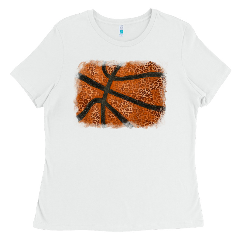 Basketball Leopard Glitter Background Ladies Tee by HowdyJamesFarm | Teevron