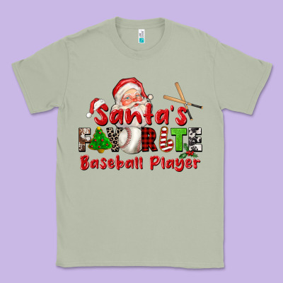 Santas Favorite Baseball Player Classic Tee Designed By Cowgirlartshop