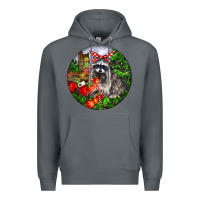 Rock Christmas Raccoon Premium Hoodie - LillyAllenDesigns