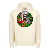 Sandshell Christmas Raccoon Premium Hoodie - LillyAllenDesigns
