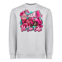 Heather Grey cheer for the cure Heavyweight Sweatshirt - AdoDesignShop
