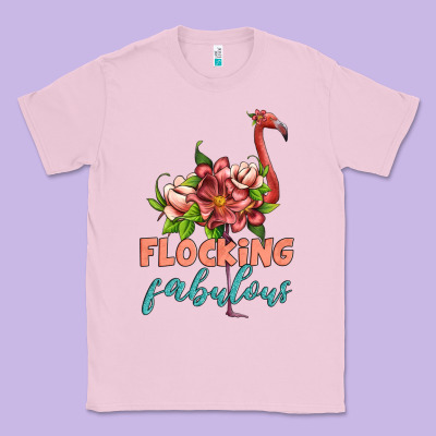 Flamingo Flocking Fabulous Classic Tee Designed By Artiststas