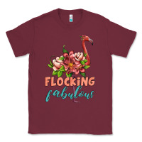 Burgundy flamingo flocking fabulous Classic Tee - Artiststas