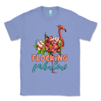 Colony Blue flamingo flocking fabulous Classic Tee - Artiststas