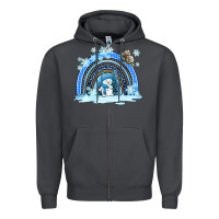 Smoke winter   rainbow and snowman Zipper Hoodie - AdoDesignShop