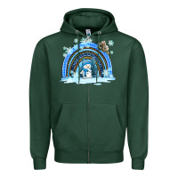 Sports Green winter   rainbow and snowman Zipper Hoodie - AdoDesignShop