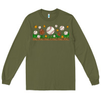 Army Green Baseball Glove With Leopard Libbey Glass Long Sleeve Tee - BundleAndBundleShop
