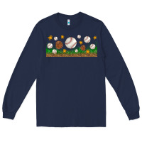 Navy Baseball Glove With Leopard Libbey Glass Long Sleeve Tee - BundleAndBundleShop