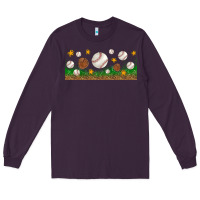 Plum Baseball Glove With Leopard Libbey Glass Long Sleeve Tee - BundleAndBundleShop