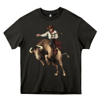 Asphalt Cowboy bull rodeo Heavy Core Tee - HowdyJamesFarm