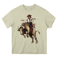 Mossy Cowboy bull rodeo Heavy Core Tee - HowdyJamesFarm