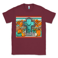 Burgundy fall thankfull cross Classic Tee - Jasminsmagicworld