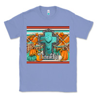Colony Blue fall thankfull cross Classic Tee - Jasminsmagicworld