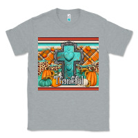 Heather Grey fall thankfull cross Classic Tee - Jasminsmagicworld