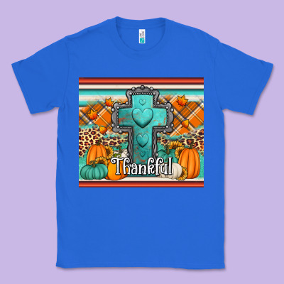 Fall Thankfull Cross Classic Tee Designed By Jasminsmagicworld