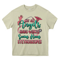 Mossy not all angels have wings some have stethoscopes Heavy Core Tee - RanaPortraitStore