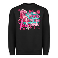 Black dinosaur  in october we wear pink Heavyweight Sweatshirt - AdoDesignShop
