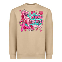 Mushroom dinosaur  in october we wear pink Heavyweight Sweatshirt - AdoDesignShop