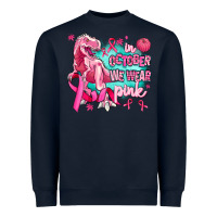 Navy dinosaur  in october we wear pink Heavyweight Sweatshirt - AdoDesignShop