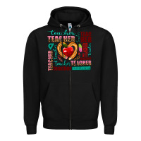 Black teacher Zipper Hoodie - AdoDesignShop