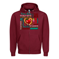 Burgundy teacher Zipper Hoodie - AdoDesignShop