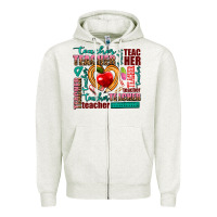 Oatmeal Heather teacher Zipper Hoodie - AdoDesignShop
