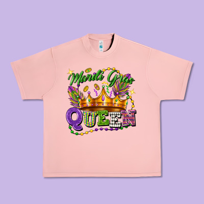 Mardi Gras Queen Urban Heavy Tee Designed By Fadigitalartstudio