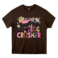 Chocolate Brown Egg crusher Easter Day Heavy Core Tee - HowdyJamesFarm