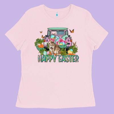 Happy Easter Day Ladies Tee Designed By Cowgirlartshop