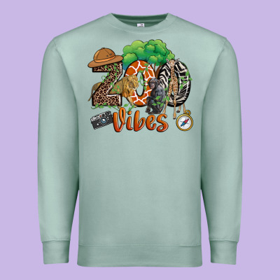 Zoo Vibes Premium Sweatshirt Designed By Jahusdesignshop