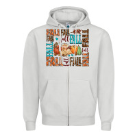 Dove Grey fall fall  amd pumpkins Zipper Hoodie - AdoDesignShop