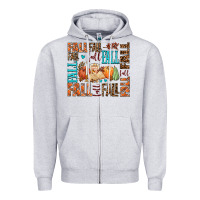 Heather Grey fall fall  amd pumpkins Zipper Hoodie - AdoDesignShop